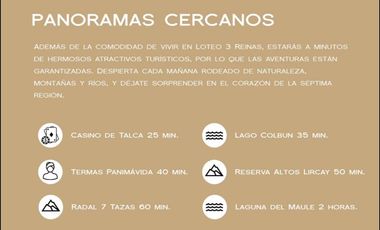 Sitio en Venta en Loteo 3 Reinas : K-581, San Clemente, Maule