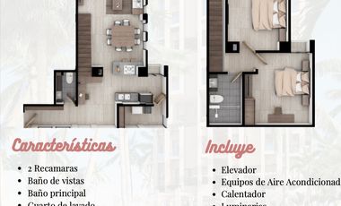 DEPARTAMENTO EN VENTA MERIDA, PLAYA SANTA CLARA, KUXTAL LUX CONDOS, LISTO.