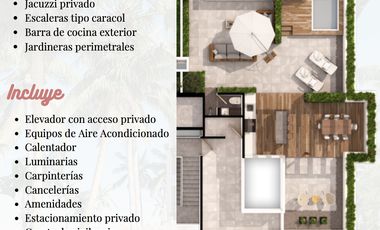 PENTHOUSE EN VENTA MERIDA, PLAYA SANTA CLARA, KUXTAL LUX CONDOS, LISTO.