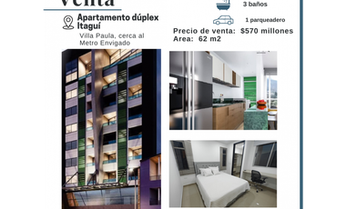 Venta apartamento nuevo para estrenar en Itagui, Villa Paula