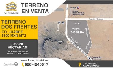 Terreno en venta en Juárez, Chihuahua