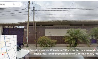 VENTA GALPÓN BURZACO CENTRO, 747 M² LOSA. 905 m² TOTALES.