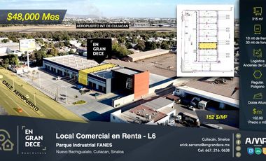 Bodega Comercial en Renta | Parque Indrustial FANES | A un lado del Aeropuerto