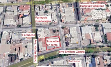 Terreno Comercial en Renta Culiacan, Jorge Almada, Blvd. Zapata En Esquina