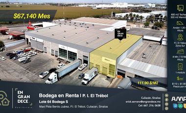 Bodega en Renta en Parque Industrial El Trébol - En Zona Industrial de Culiacán