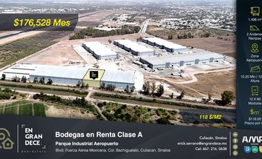 Bodegas Clase A en Renta en Parque Industrial Aeropuerto