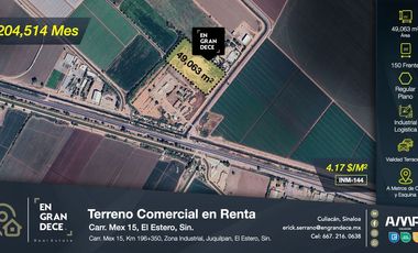 Terreno Comercial en Renta en Juquilpan, El Estero,  Ahome, Sinaloa VIC.INM144