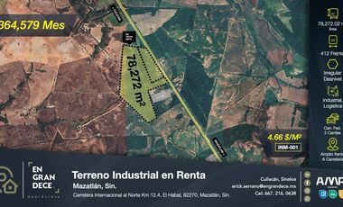 Terreno en Renta en El Habal, Mazatlán, Sinaloa, en la entreada a Mazatlán VIC.INM001