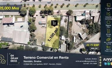 Terreno en Renta en Los Aguilares, Navolato, Sinaloa VIC.INM108