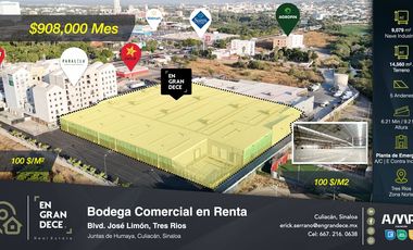 Nave Bodega Industrial en Renta Culiacan Tres Rios Ultima Milla