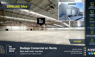 Nave Bodega Industrial en Renta Culiacan Tres Rios Ultima Milla