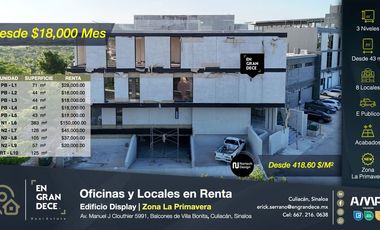 Locales y Oficinas en Renta Culiacan, La Primavera Edificio Display
