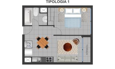 LINDO DEPTO 1D, VISTA DESPEJADA CERCA METRO