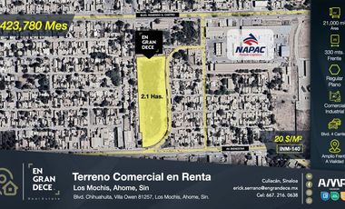 Terreno Comercial en Renta en Villa Owen, Ahome, Sinaloa VIC.INM140