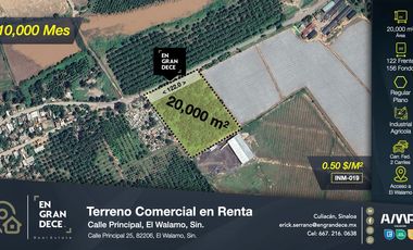 Terreno Comercial en Renta en El Walamo, Sinaloa VIC.INM019
