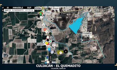Terreno en Renta en El Diez, Ejido El Quemadito en Culiacán Sinaloa VIC.INM119