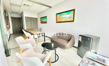 Concón, Boulevard Montemar. Oficina amoblada de 27 m2 vista al mar.