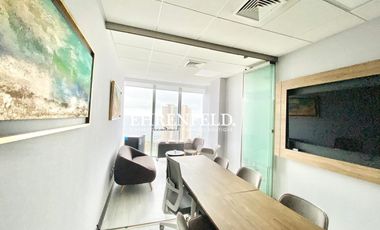 Concón, Boulevard Montemar. Oficina amoblada de 27 m2 vista al mar.
