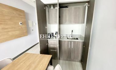 Concón, Boulevard Montemar. Oficina amoblada de 27 m2 vista al mar.