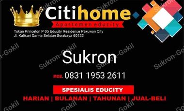 menyewakan apartemen educity 1br tahunan bycitihome