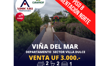 VIÑA DEL MAR - DEPARTAMENTO VILLA DULCE - 2D 2B 1E