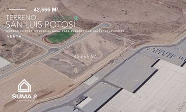 Terreno industrial en venta en San Luis Potosí, excelente ubicación.