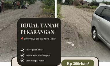 DIJUAL TANAH 15ha di Kawasan Mbrebek, Nganjuk