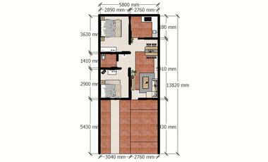 Rumah Semi Furnish 10 Mnt ke RS Hermina Bogor 2 KT Dibantu KPR J-23634