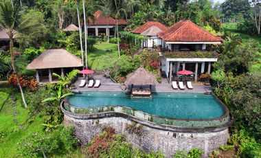 For Sale Villa on 8.160 Sqm of Land with Lush Widespread Views of Rice Fields and Green Valley