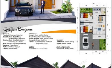 Jual Rumah Baru 425 Juta di KUDU - SOLOBARU Type 40/75