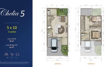 Rumah 2LT 5x10 Luxury New Cluster CHELIA di Summarecon Crown Gading