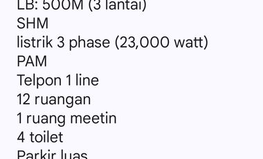 JUAL CEPAT GEDUNG KANTOR SUNTER 3 LANTAI LOKASI STRATEGIS PARKIR LUAS