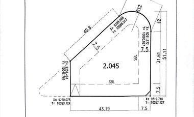 Dijual kavling komersial Alam Sutera 2.045 m harga 28 jt/m