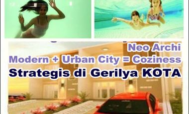 Jual Rumah 2 Lantai Minimalis Dengan Kolam Renang. Fasilitas Glass Pool estetik + GYM CENTRE and Private Pool