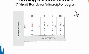 Tanah Berbah Sleman dijual Murah dekat AAU Yogyakarta