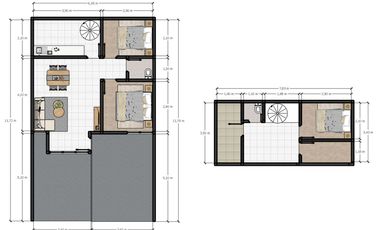 Rumah 2 Lt Hadap Utara 10 Menit ke Tol Serpong 4 Dibantu KPR J-30345