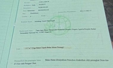 Tanah MURAH DEKAT PEREMPATAN BULUH KRANDEGAN