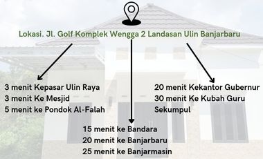 Dijual rumah di Komplek wengga 2 Landasan Ulin jalan Golf