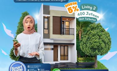 Rumah Murah 2 Lantai Smart Home, dekat Aeon mall Stasiun Tanjung Barat