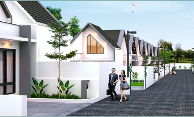 Rumah Dijual Sleman Nuansa Villa One Gate System Dekat Pasar Gamping