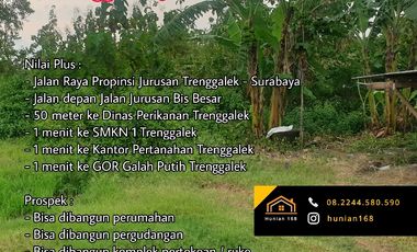 Tanah Kavling Rumah Gudang Ruko Toko Jalan Raya Propinsi Trenggalek