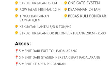 Parahyangan Eco Business Park - Gudang Tipe Patuha 288/480M2