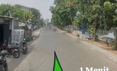 Disewakan gudang kapuk sawah pinggir jalan besar 170 m2 akses containe