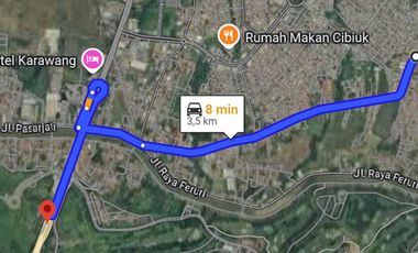 Gudang 605m2, Pinggir Jalan Utama, Sukaluyu, Karawang Barat