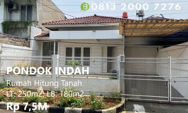 Jual Cepat Rumah 1 LT Hitung Tanah di Pondok Indah Jaksel -15221