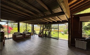 Arriendo casa campestre un nivel con vista en unidad cerrada Rionegro