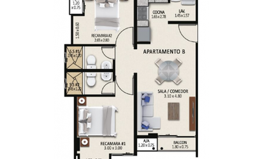 PARQUE LEFEVRE / PANAMA VIEJO RESIDENCES / 72M / 2 HABITACION / BALCON