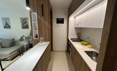 Departamento de 2 dormitorios con patio exclusivo, pileta y parrillero en construcción.