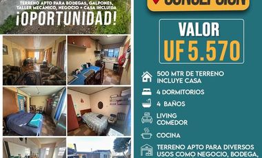 Terreno En Venta Casa Incluida 4 Dorm. 4baños, En Concepción