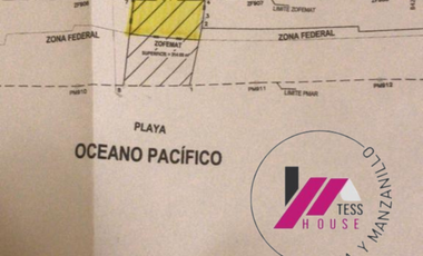 TERRENO A ORILLA DE PLAYA EN LA MEJOR ZONA DE MANZANILLO